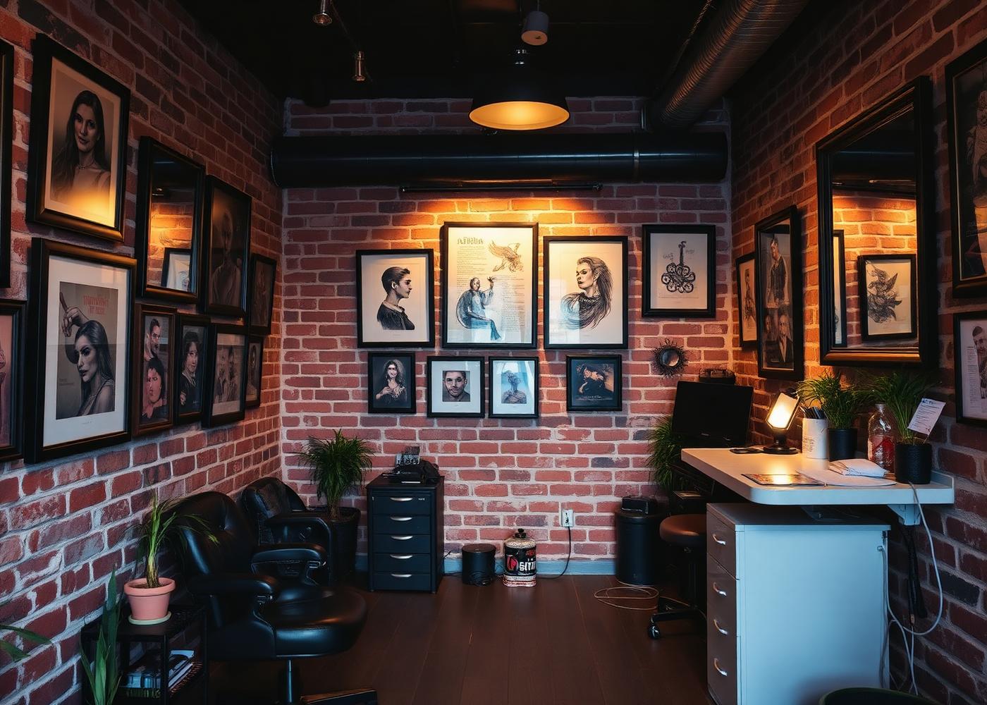 Inside the Déjà Vu tattoo studio on Bulkington Road, Bedworth